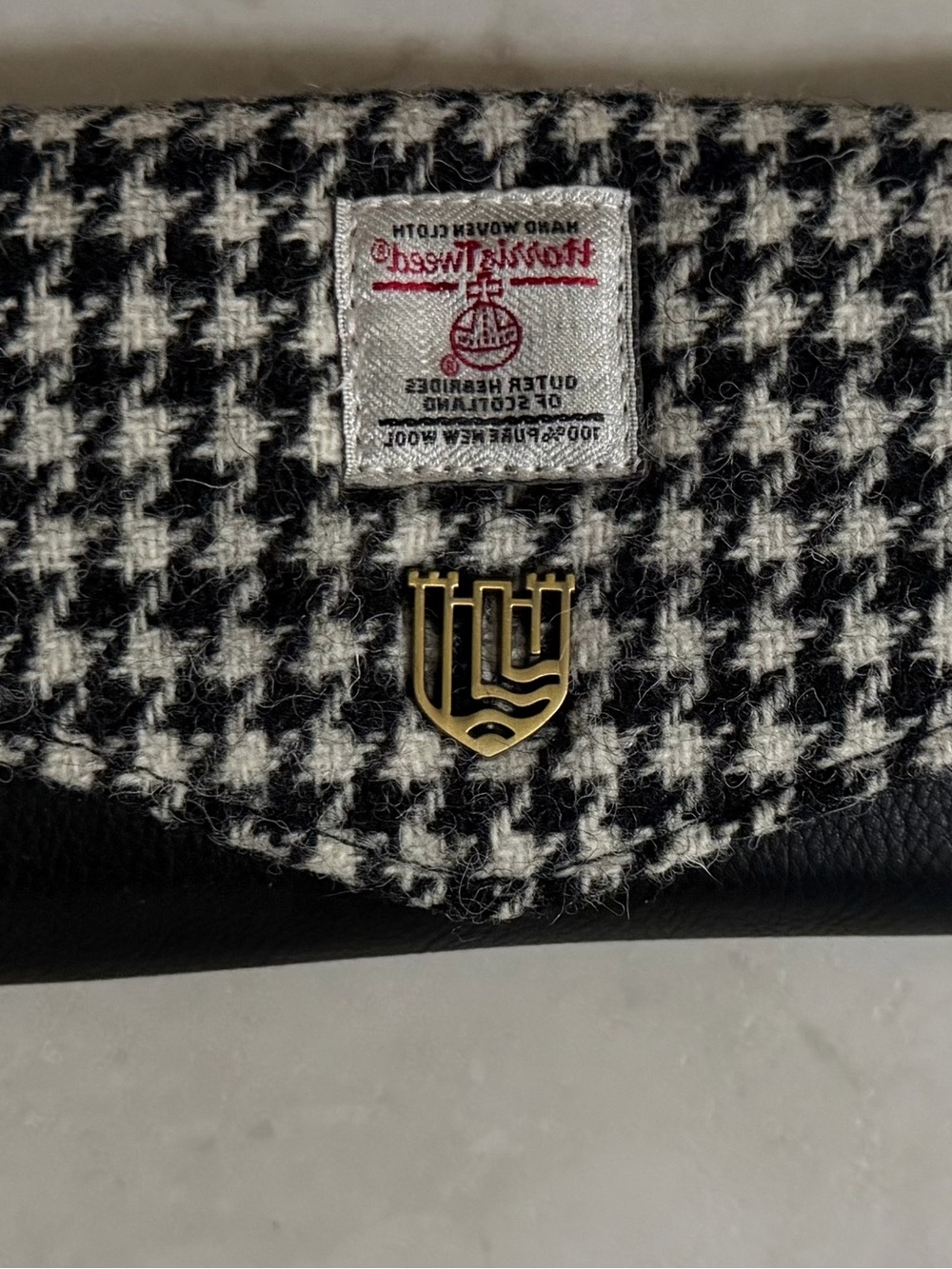 HANDMADE HARRIS TWEED LONG ZIP PURSE